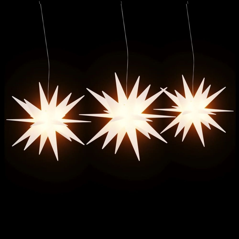 Lumières de noël avec led 3 pcs pliable blanc