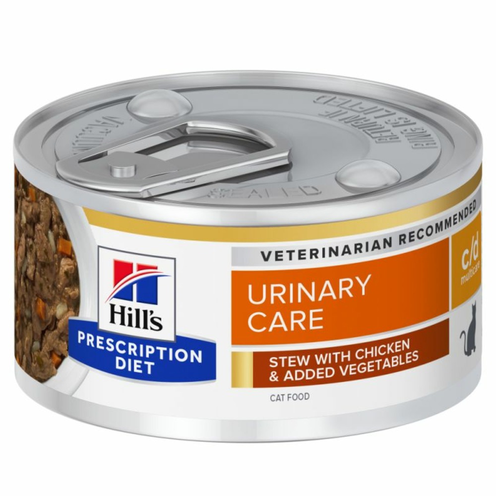 Patee chat adult prescription diets c/d multicare urinary care poulet (mijotés) - hill's 24*82 g