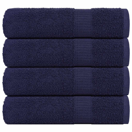 Serviettes de douche 4 pcs frogn bleu marine 70x140 cm 100% coton