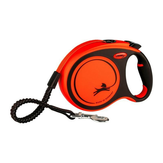 Laisse sangle - taille l - 8m - noir et orange