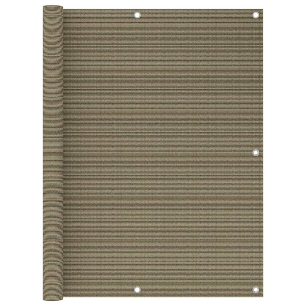 Écran de balcon taupe 120x600 cm pehd