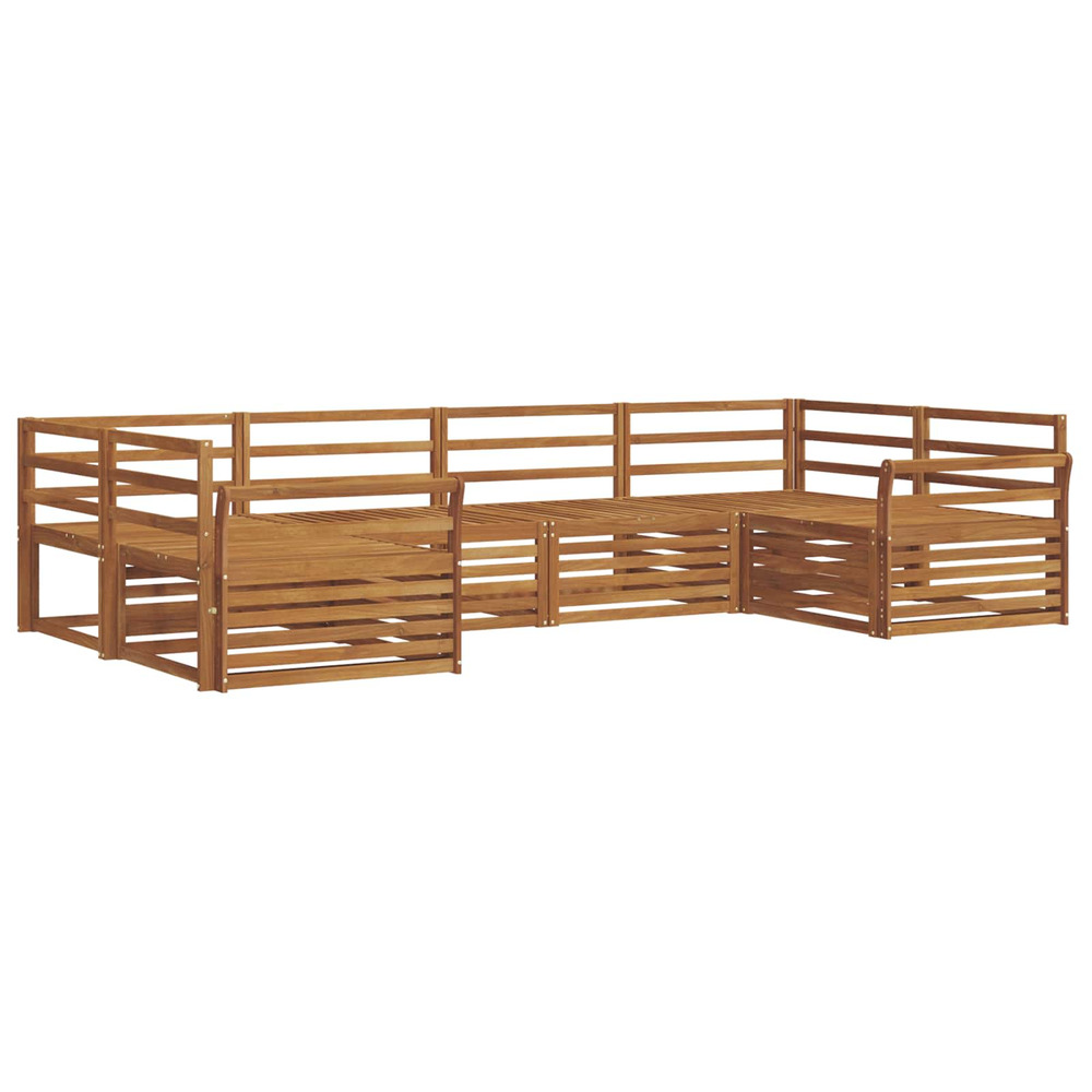 Ensembles de canapés 6 pcs naturel bois d'acacia massif