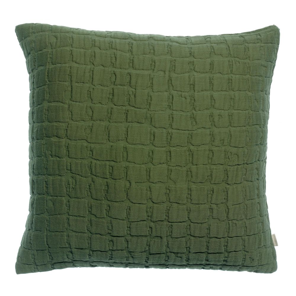 Coussin stonewashed swami olive 45 x 45 cm