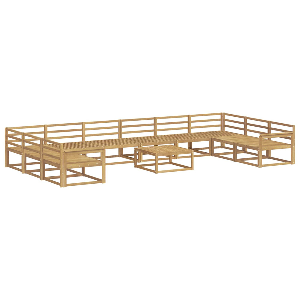 Ensemble de canapés d'extérieur 11 pcs blanc