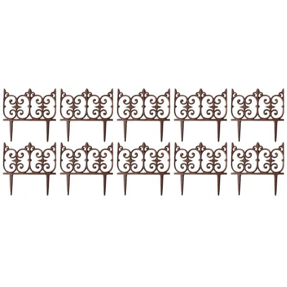 Bordure de jardin en fonte valentine lot de 10