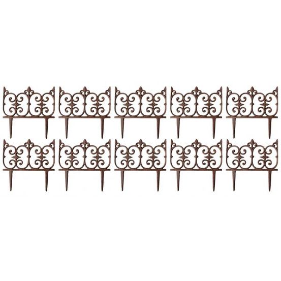 Bordure de jardin en fonte valentine lot de 10
