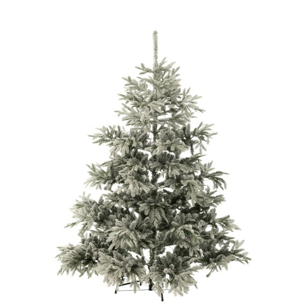 Sapin de noël artificiel enneigé 420 leds en plastique vert h.240cm h240