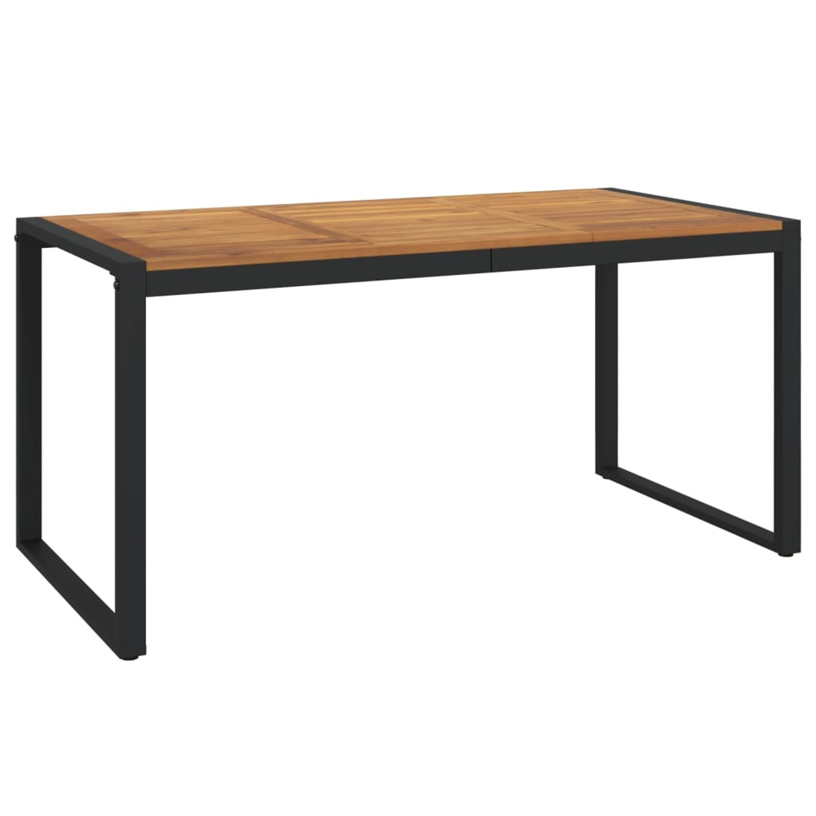 Table de jardin et pieds en forme de u 160x80x75 cm bois acacia