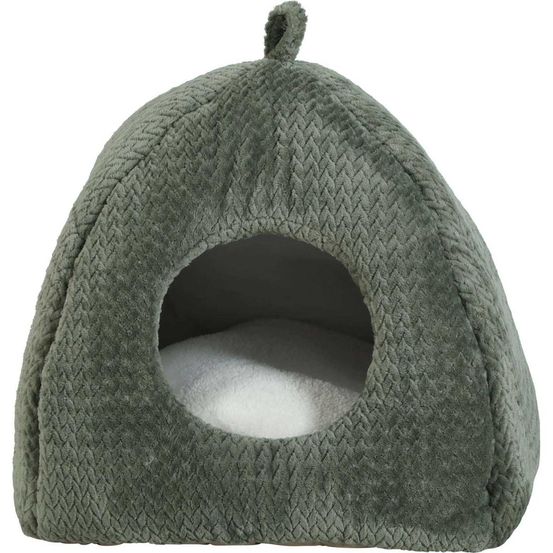 Igloo pour chat en fourrure olympe 41 x 41 cm kaki