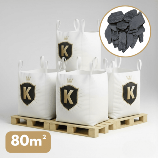 Paillette ardoise noire 30/70 mm – pack 4 big bag +/- 1 m³ – 80 m²