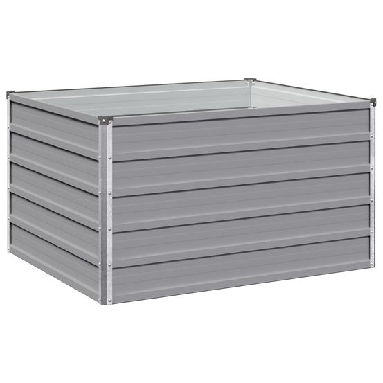 Jardin surélevé gris 100 x 80 x 55 cm acier laminé à froid