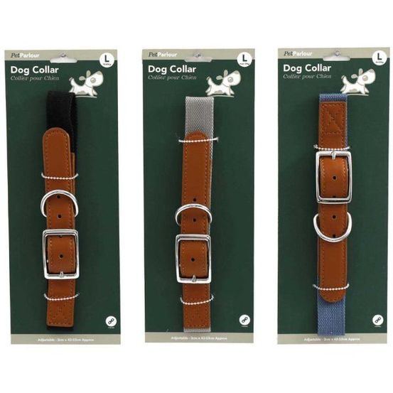 Collier en polyester pour chien (lot de 3) l - 53 cm
