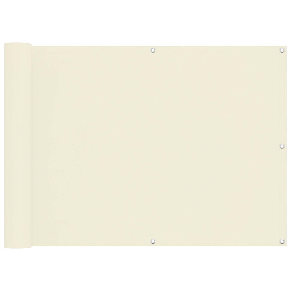 Écran de balcon crème 75 x 200 cm tissu oxford