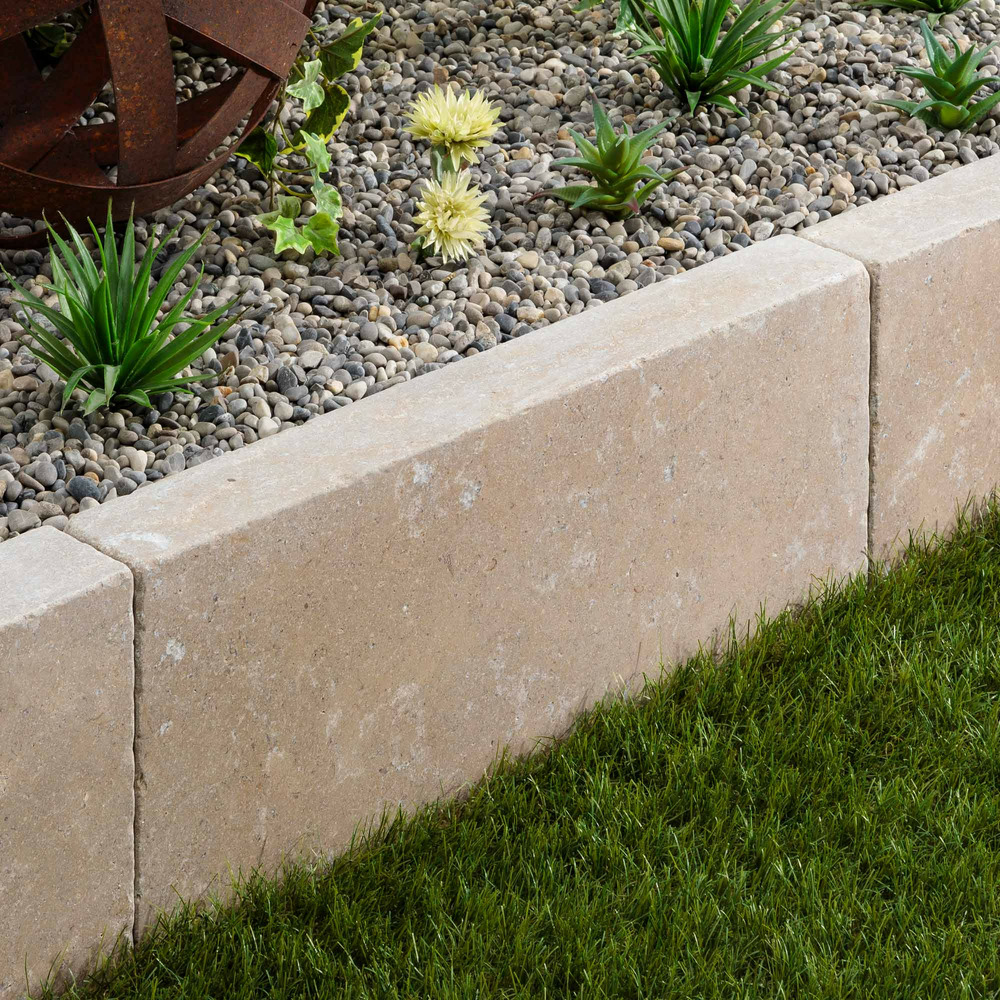 Bordure de jardin pierre d'egypte beige 60x30x8 cm (à l'unité) - ro'ma nature