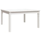 Table de jardin blanc 82,5x82,5x45 cm bois massif de pin
