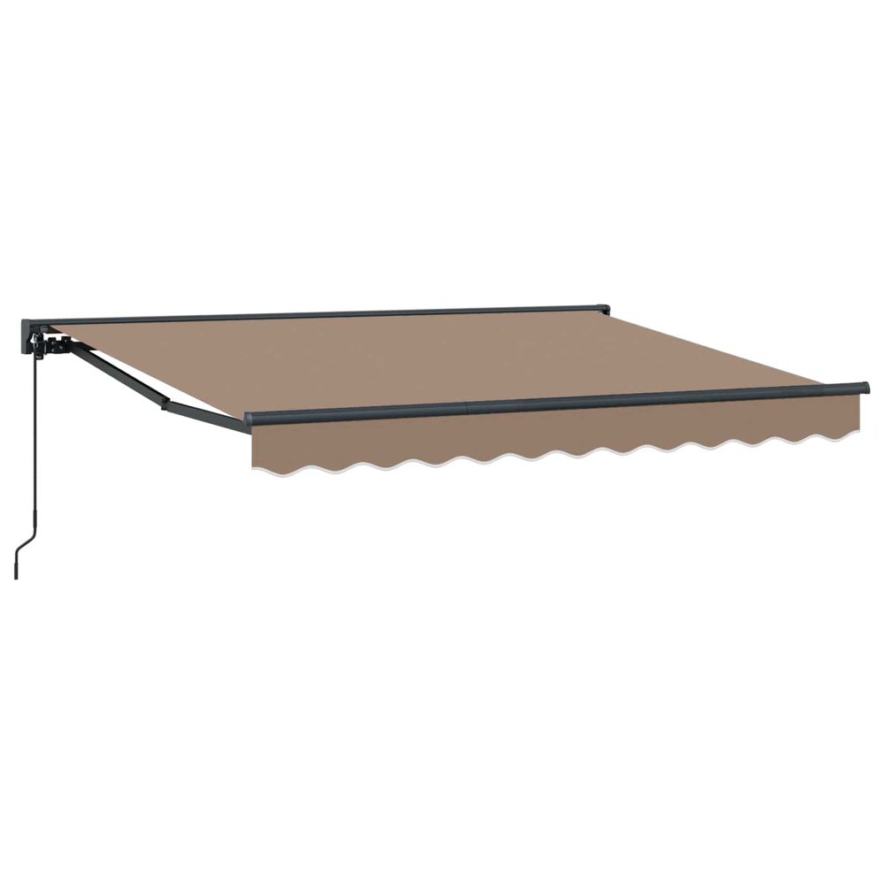 Auvent rétractable taupe 3 x 2,5 m polyester et aluminium