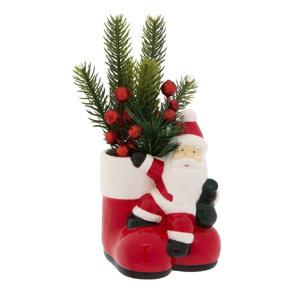 Plante en pot bottes de père noël h. 25 cm