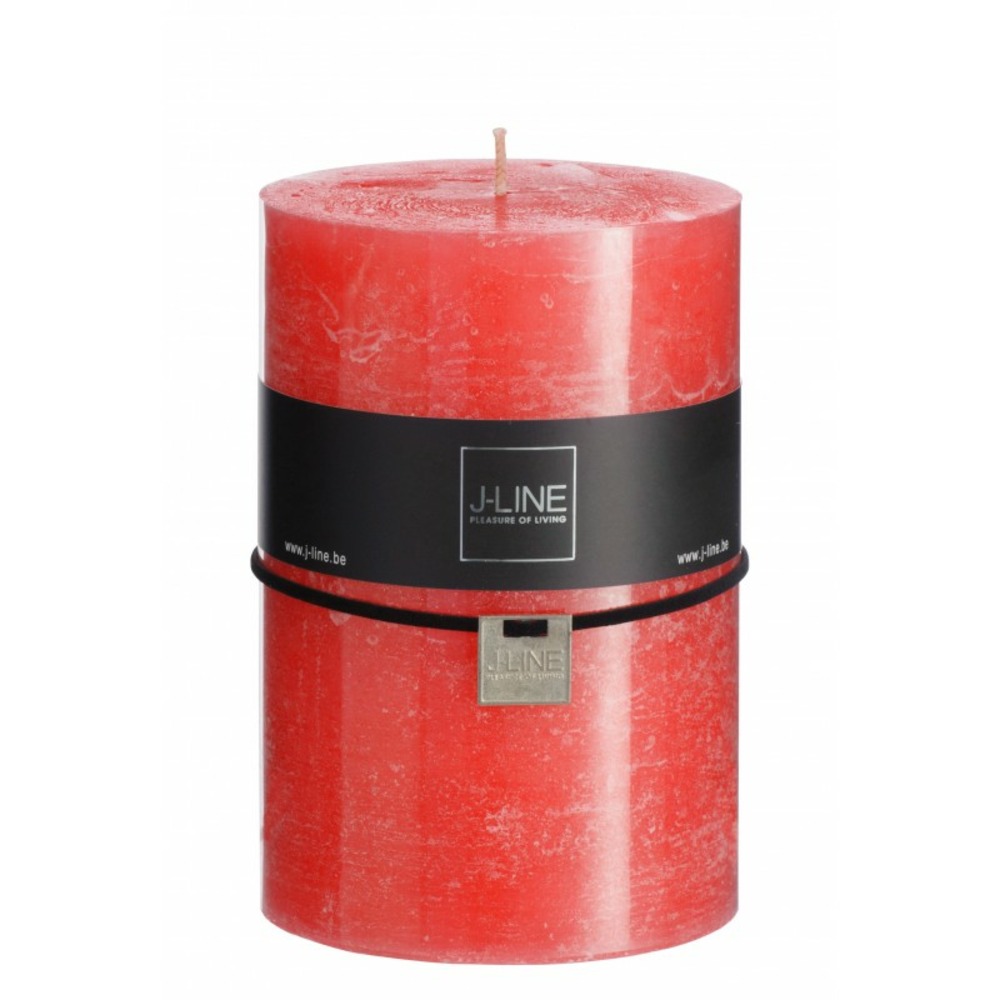 Bougie cylindrique 110h rouge 10x10x15 cm