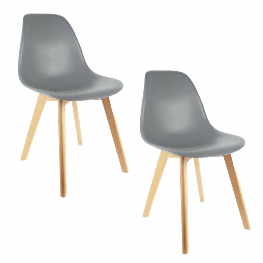 Lot de 2 chaises design scandinave à coque holga