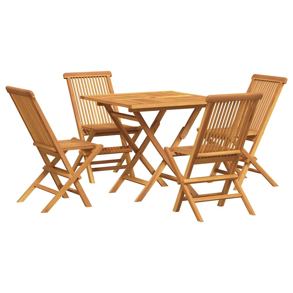 Ensemble à manger de jardin 5 pcs bois de teck massif