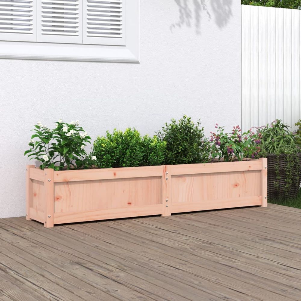 Jardinière extérieure en bois de douglas massif durable 150x31x31 cm