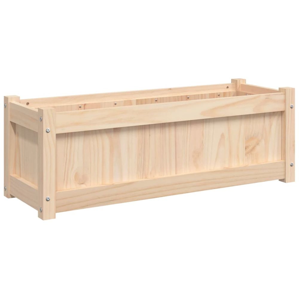 Jardinière d'extérieur d'extérieur 90x31x31 cm bois de pin massif