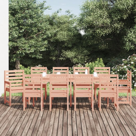 Ensemble à manger de jardin 11 pcs bois massif douglas