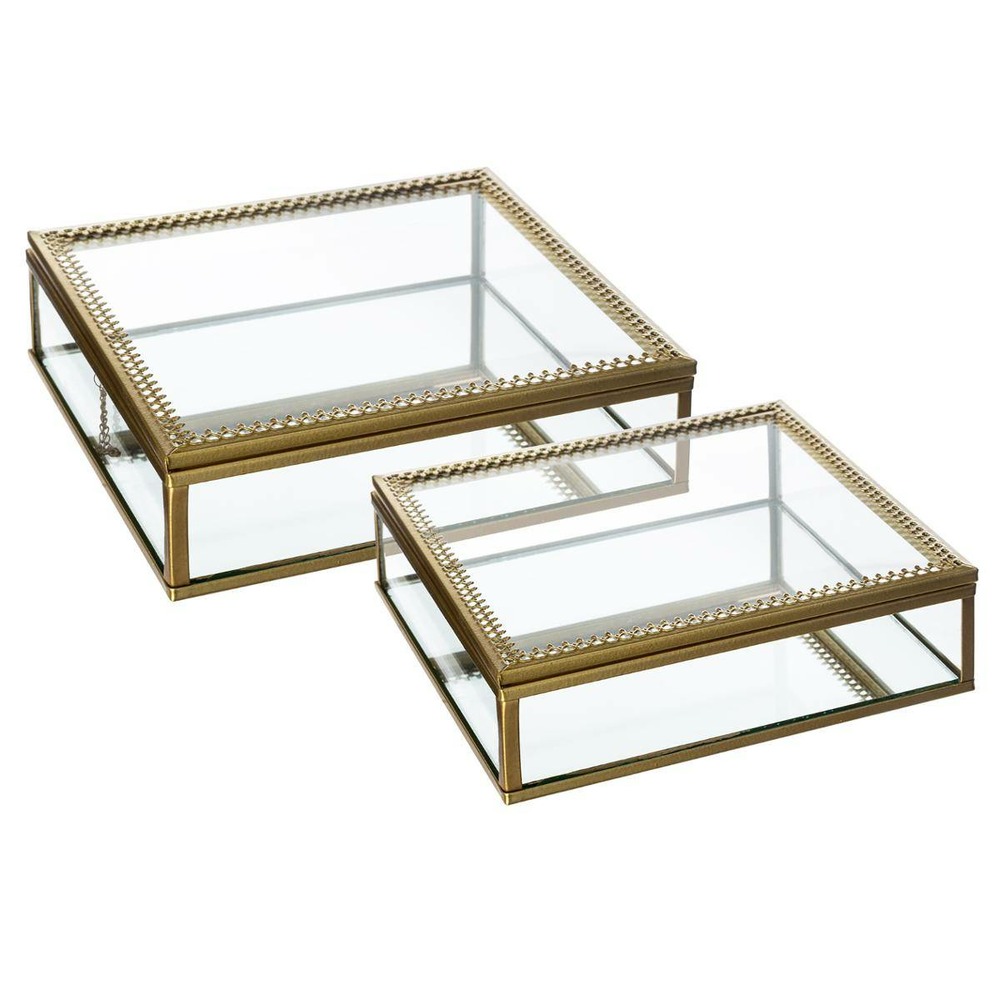 Set de 2 boîtes à bijoux 