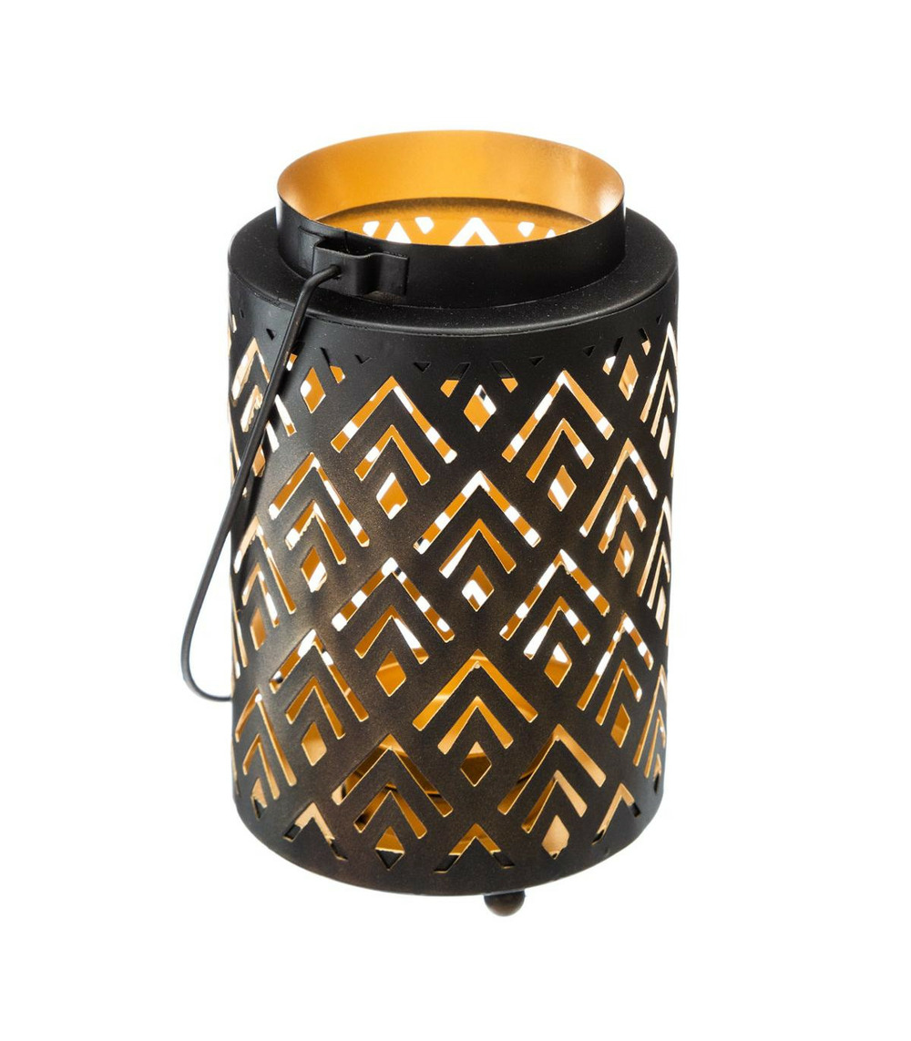 Lanterne design en métal h 13.5 cm