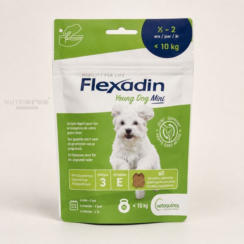 Flexadin young dog mini 60 comprimés à mâcher pour chiot 60 bouchées