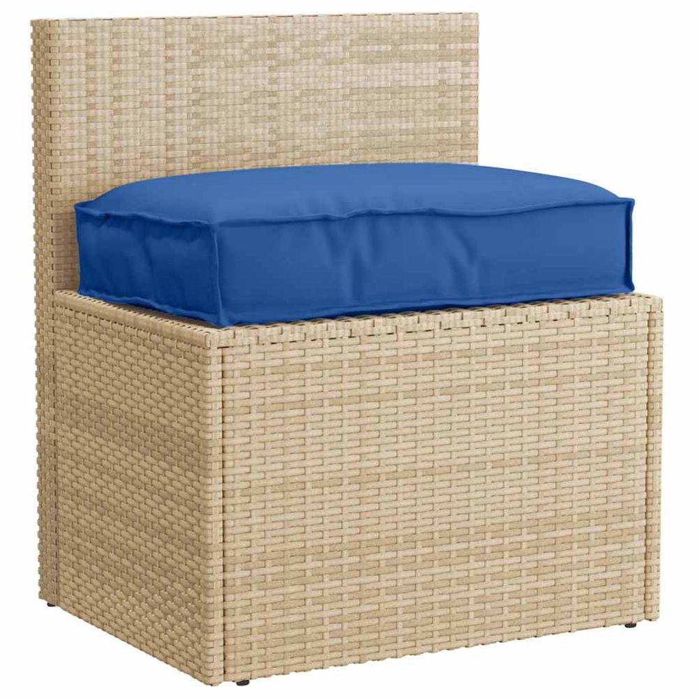 Coussin tissu oxford bleu royal 60 x 40 x 8 cm