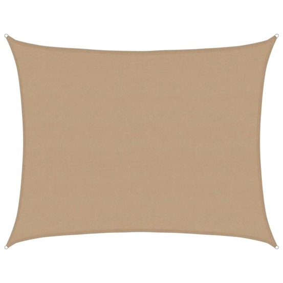 Voile d'ombrage 160 g/m² taupe 6x7 m pehd
