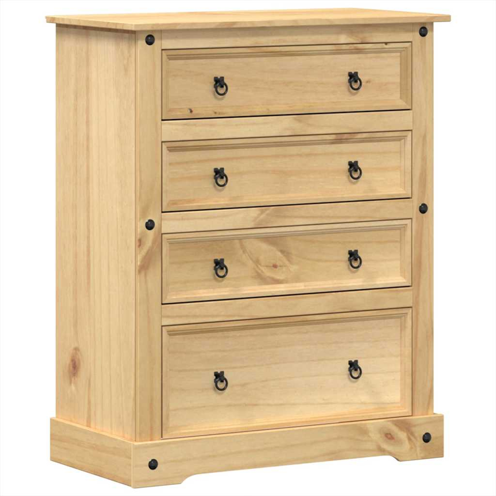 Commode corona 92x48x114 cm bois massif de pin