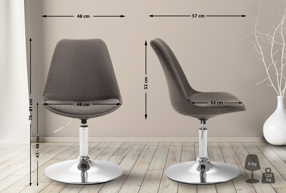 Chaise maverick c en tissu