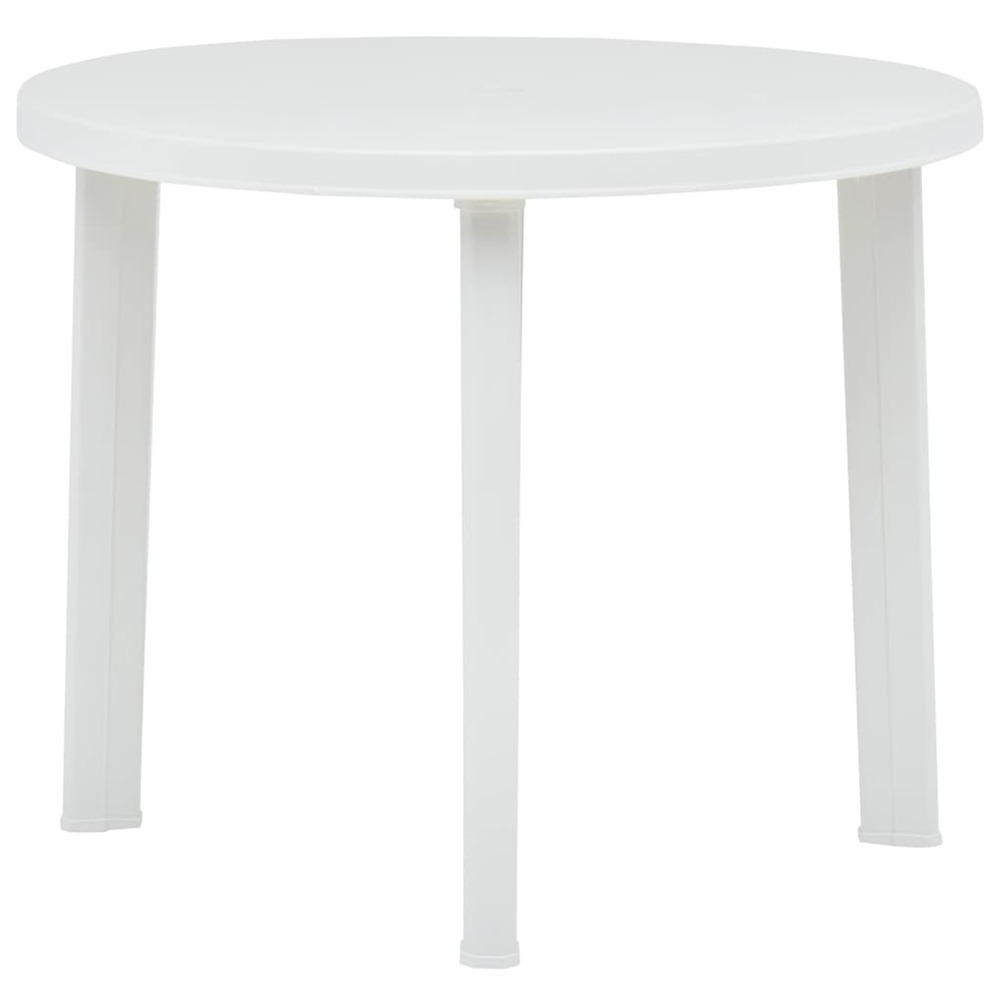 Table de jardin blanc 89 cm plastique