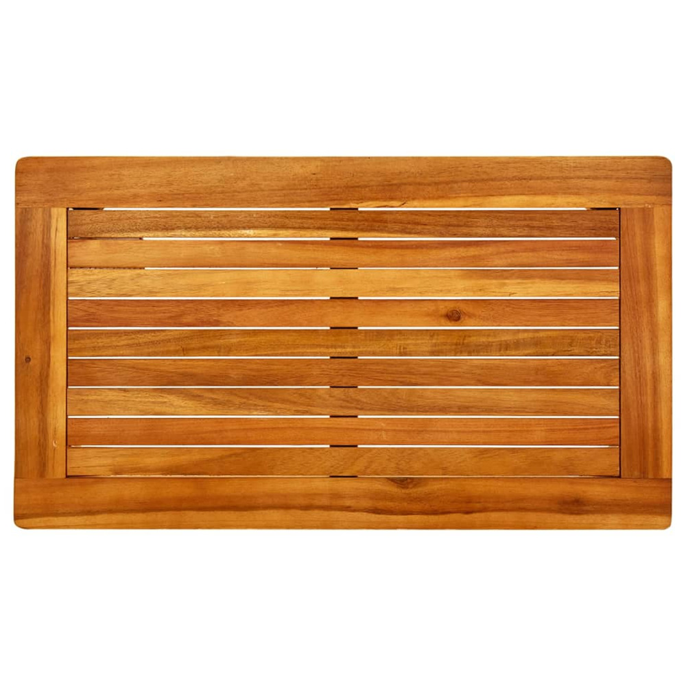 Table basse de jardin 70x40x36 cm bois solide d'acacia
