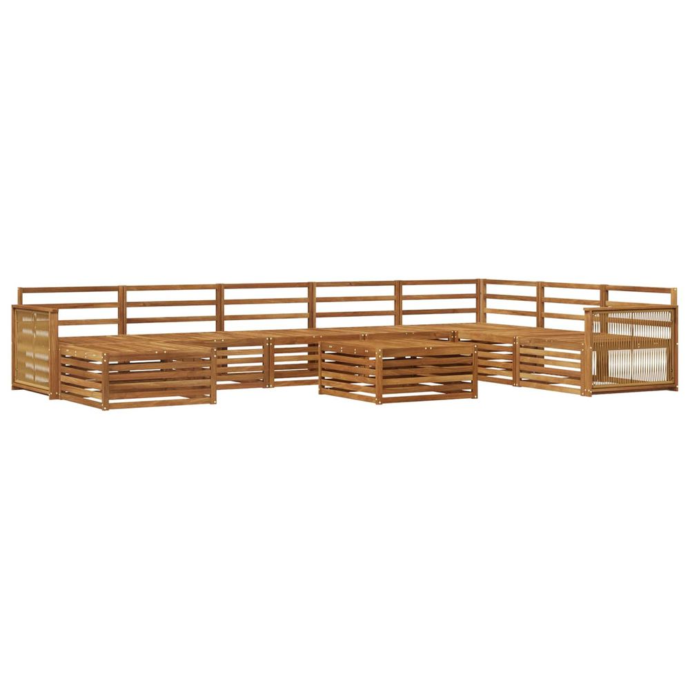 Ensemble de canapés d'extérieur 9 pc naturel