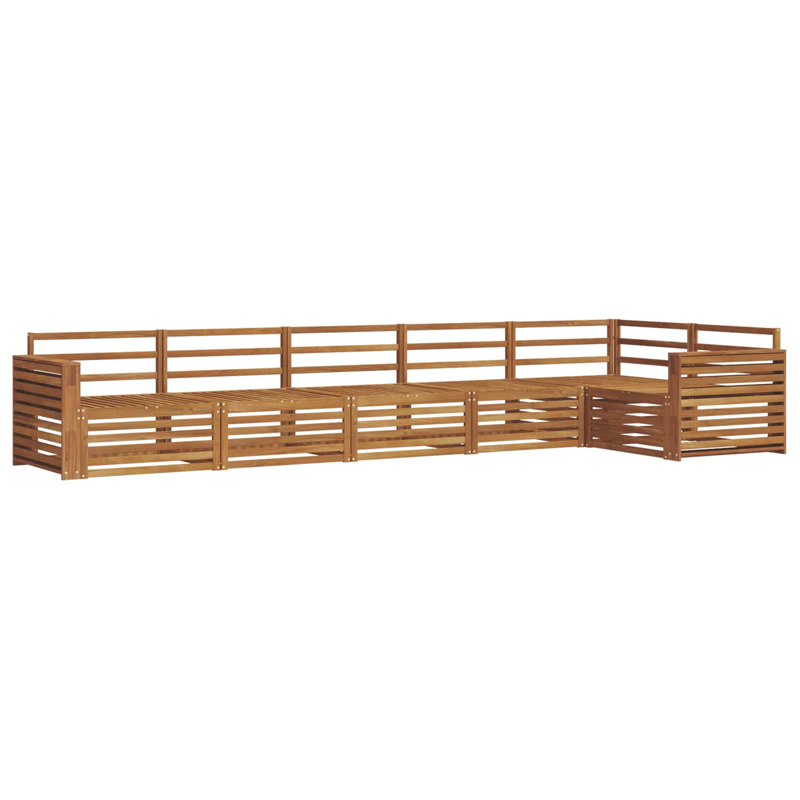 Ensemble de canapés d'extérieur 6 pcs naturel