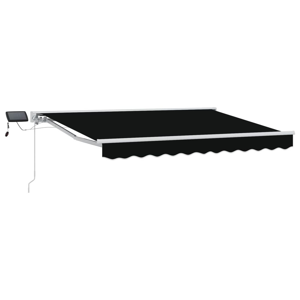 Cadre de store manuel avec leds noir et blanc 3,5 x 2,5 m