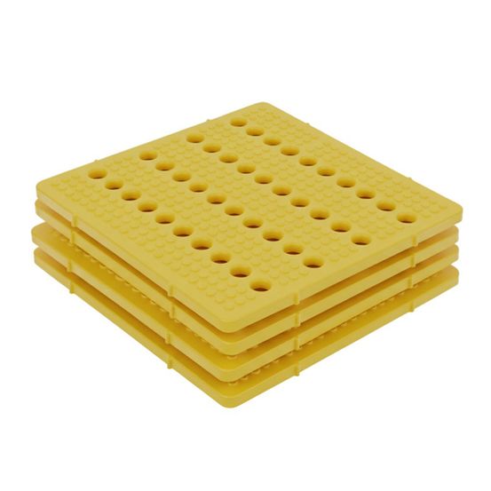 Gripsquare 50 - lot de 4 - plaque pehd antidérapante - plast'up rotomoulage