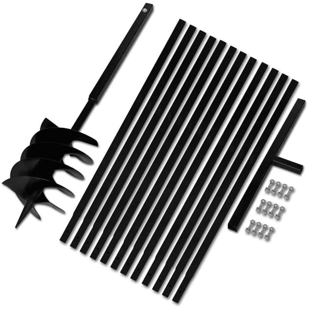 Bêche et tarière manuelle 200 mm avec rallonge 13 m acier