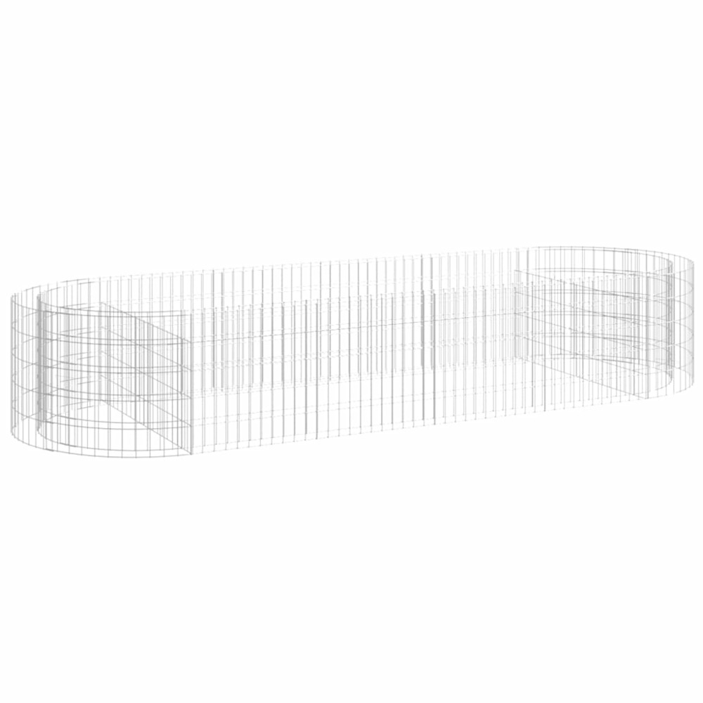 Lit surélevé à gabion fer galvanisé 300x100x50 cm