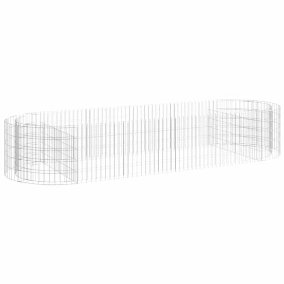 Lit surélevé à gabion fer galvanisé 300x100x50 cm