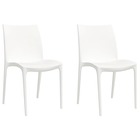 Chaises de jardin lot de 2 blanc 50x46x80 cm polypropylène