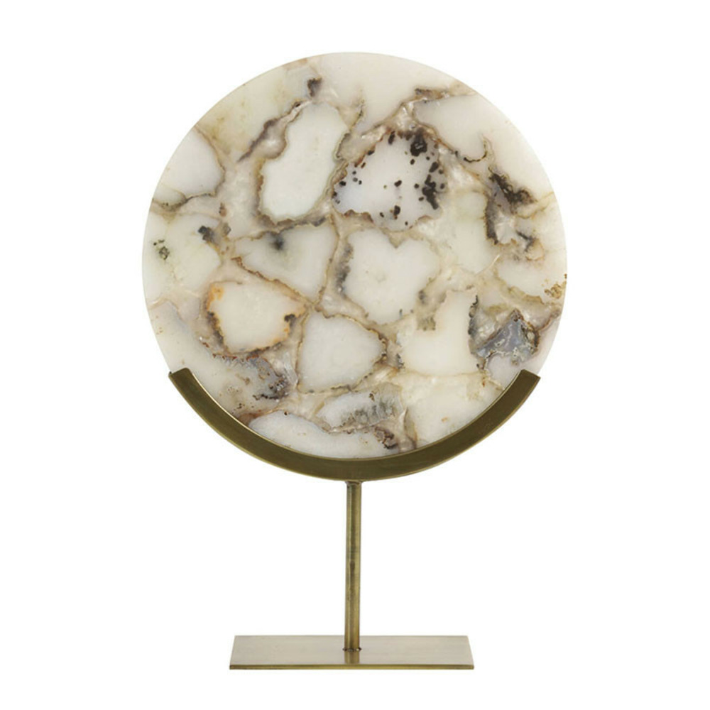 Statuette décorative gouya marbre bronze métal 35x12x50cm