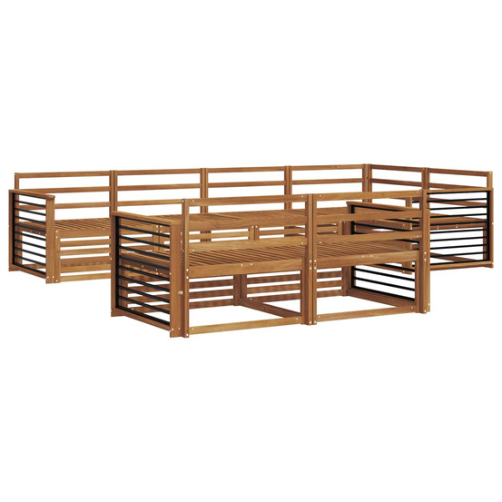 Ensemble de canapés d'extérieur 7 pcs naturel