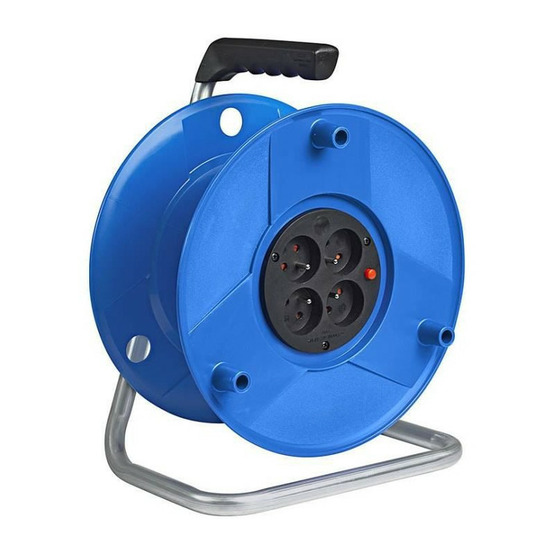 Brennenstuhl enrouleur de cable standard s avec 4 prises - livre sans cable - fabrication francaise