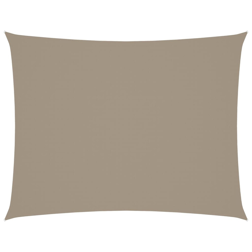 Voile de parasol tissu oxford rectangulaire 4x5 m taupe