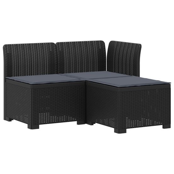 Canapé de jardin 3 places avec coussins look rattan 3 place pp