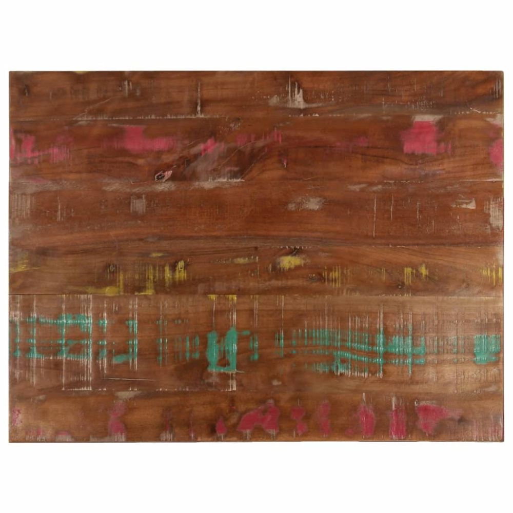 Dessus de table 80x60x3,8 cm rectangulaire bois massif récupéré